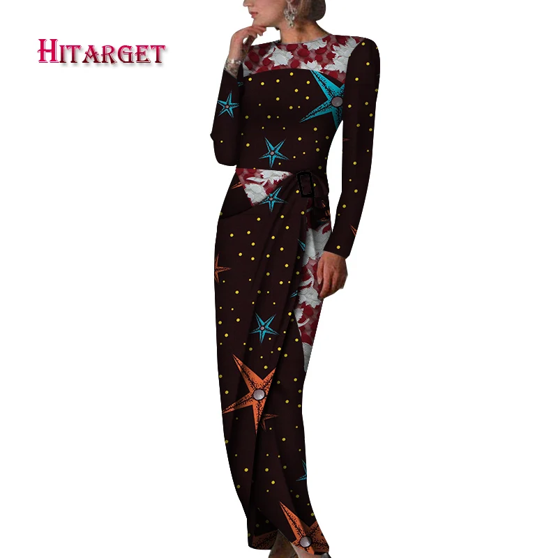 Hitarget Новые африканские женские платья Дашики для женщин Анкара восковая печать женское длинное платье для вечернего платья WY5129 - Цвет: 9