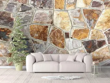 

[Self-Adhesive] 3D Slate Pattern 17166 Wall Paper mural Wall Print Decal Wall Murals