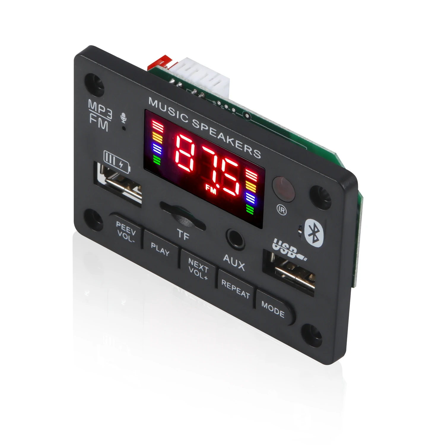 DC 12 В 2*3 Вт усилитель MP3 декодер плата запись аудио модуль USB TF линия в FM радио BLUETOOTH