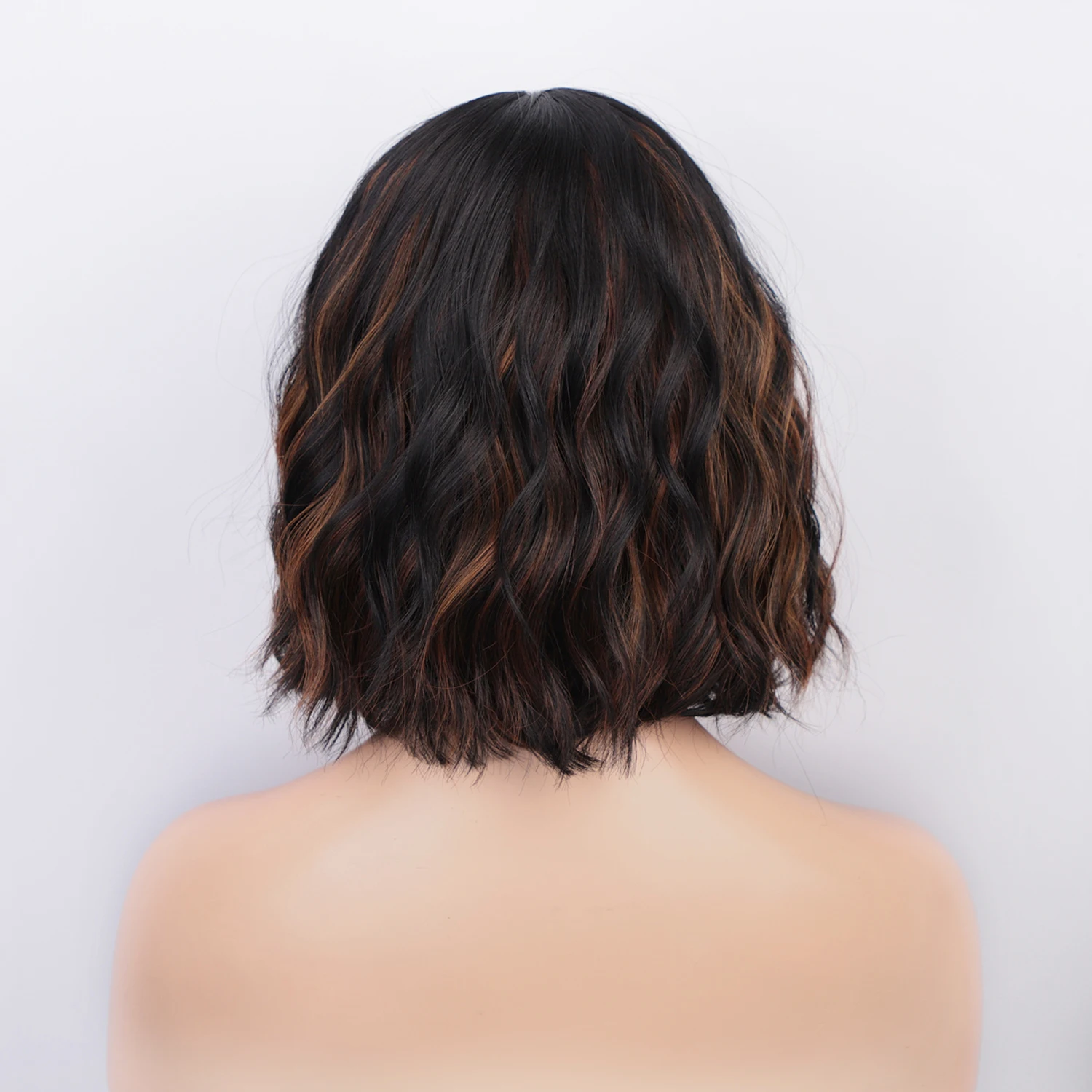 Aisibeauty Short Bob Wigs for Women Synthetic  Wavy Wigs with Bangs  Shoulder Length Red Wig Heat Resistant Fiber Cosplay  hair
