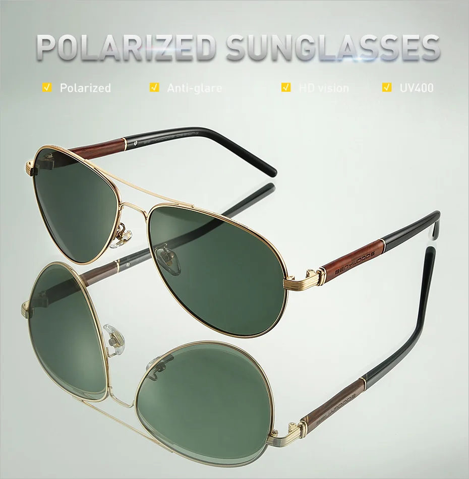 BERTHA, деревянные солнцезащитные очки, поляризационные, Ретро стиль, авиаторы, солнцезащитные очки, роскошный бренд, дизайнерские очки, для женщин и мужчин, для вождения, CP409