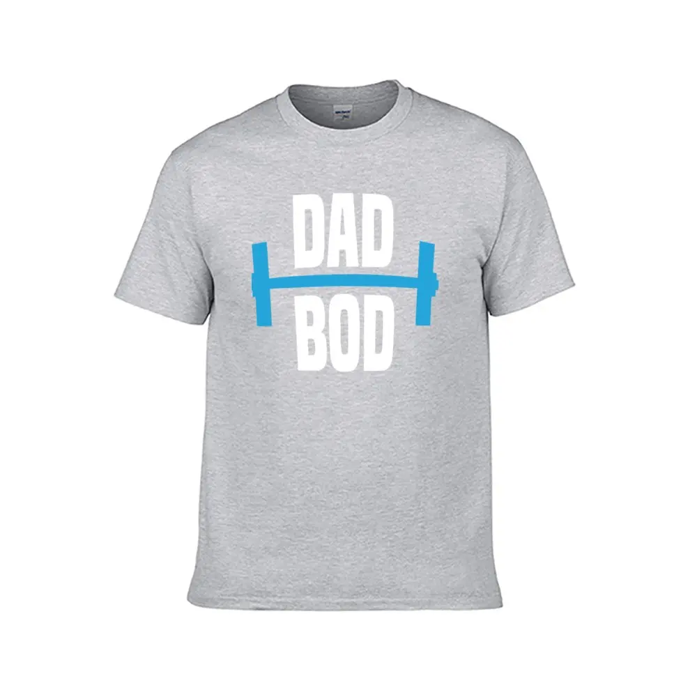 Dad Bod-забавная футболка для тяжелой атлетики, футболка на День отца - Цвет: Men gray
