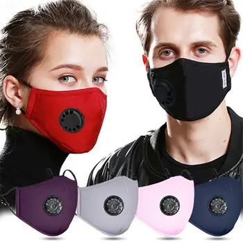 

Dust Mask PM2.5 Washable Reusable Face Masks with 2 Filters For Riding sports Mask Anti-pollution Anti-smog