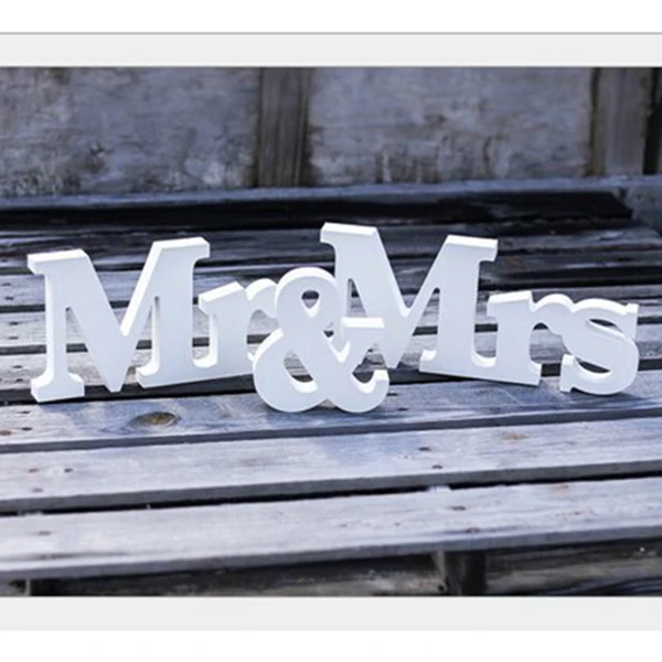 1 комплект белый MR& MRS деревянные буквы украшения ремесла буквы для свадебной вечеринки домашний декор свадебный подарок