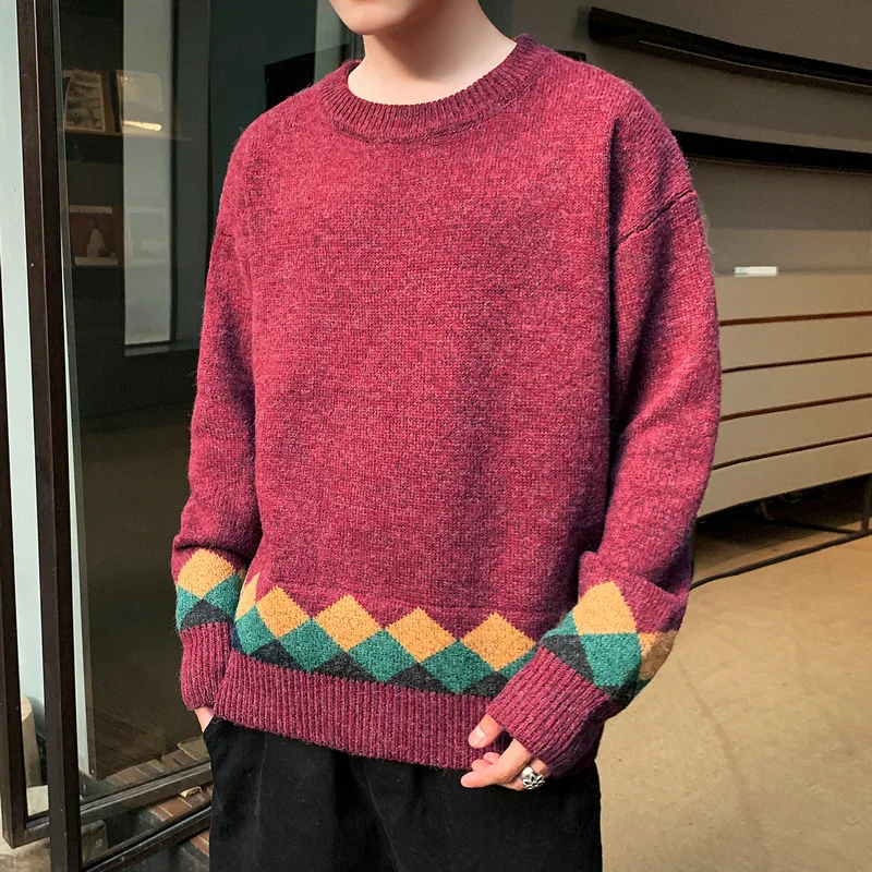 Winter Sweater Men Warm Fashion Casual Knit Sweater Sweter Man Clothes Streetwear Loose Long-sleeved Pullover Men M-3XL Winter Sweater Men Warm Fashion Casual Knit Sweater Sweter Man Clothes Streetwear Loose Long-sleeved Pullover Men M-3XL
