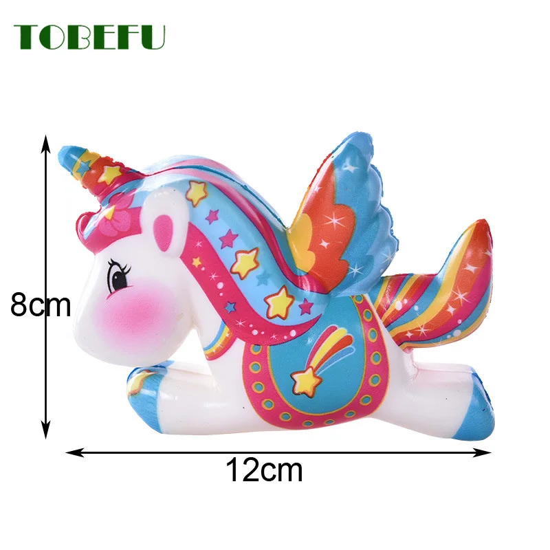 TOBEFU Pegasus Единорог Мягкий PU Мягкий медленно поднимающийся ароматизированный хлеб Squeeze игрушки Моделирование Ремесло Декор Детский подарок