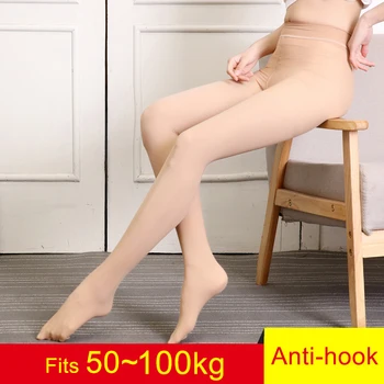 

Female Spring Summer 30D Large Size Women Pantyhose Sexy Tear Resistant Tights Plus Size Anti-Hook Super Elastic Nylon Stockings