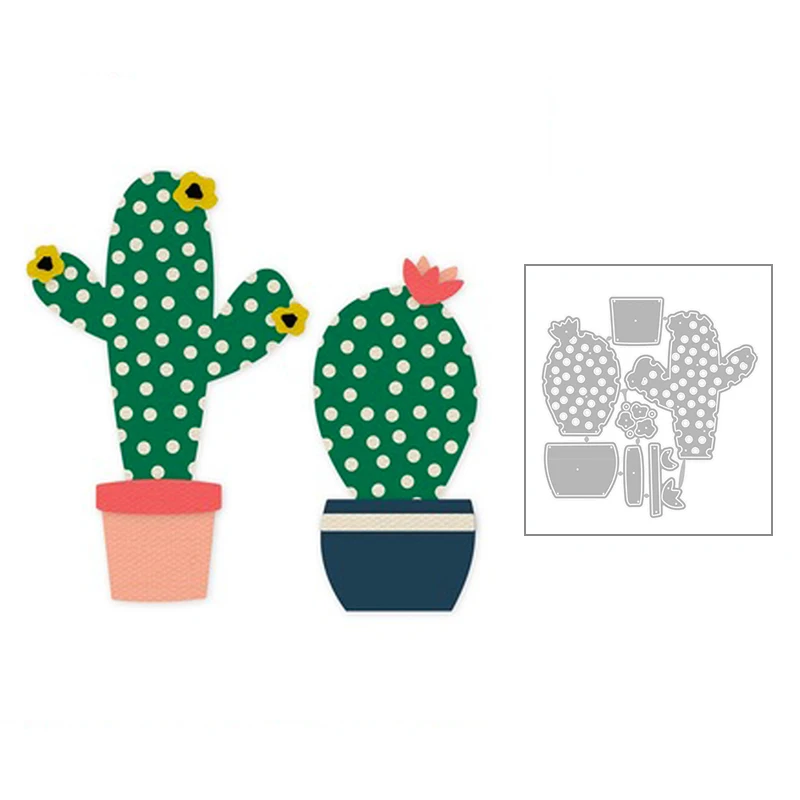 Новинка 2020 металлические пресс-формы для вырезания кактуса и цветов в пустыне