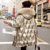 Winter Long Hooded Shiny Jacket For Women's Warm Parkas High Qualit Thicken Large Size Winter Jackets Women Fashion Winter Coats ► Photo 3/6