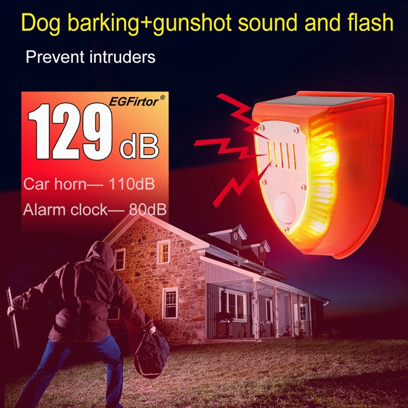 ring alarm system keypad Outdoor Solar Siren With Strobe Waterproof PIR Motion Sensor Detector Independent Security Alarm Detector With Dog Barking alarm keyboard