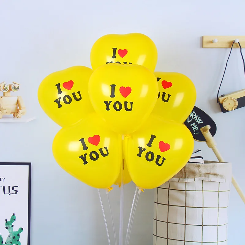 12-дюймовые утолщенные шары с надписью I Love You | Дом и сад