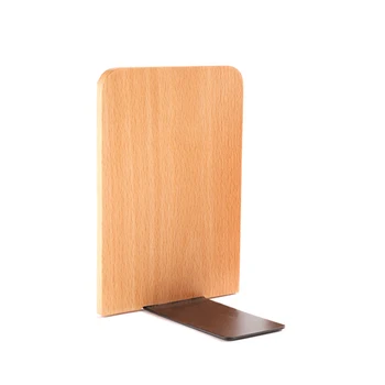 

Natural Creative Wood Bookend Holder Reusable Resistance to Fall Bookshelf Office Desktop Student Book Stand EM88