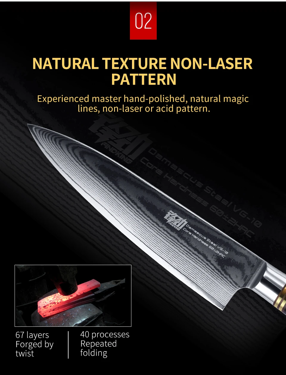 FINDKING настоящий дамасский нож кухонные ножи качество стали 8 дюймов нож шеф-повара острый нож сантоку нож для нарезания нож универсальный лучший шеф-повар нож повара