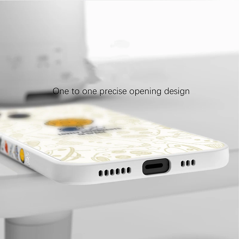 Charming Astronaut & Planet Soft Phone Case with Moon and Stars Design