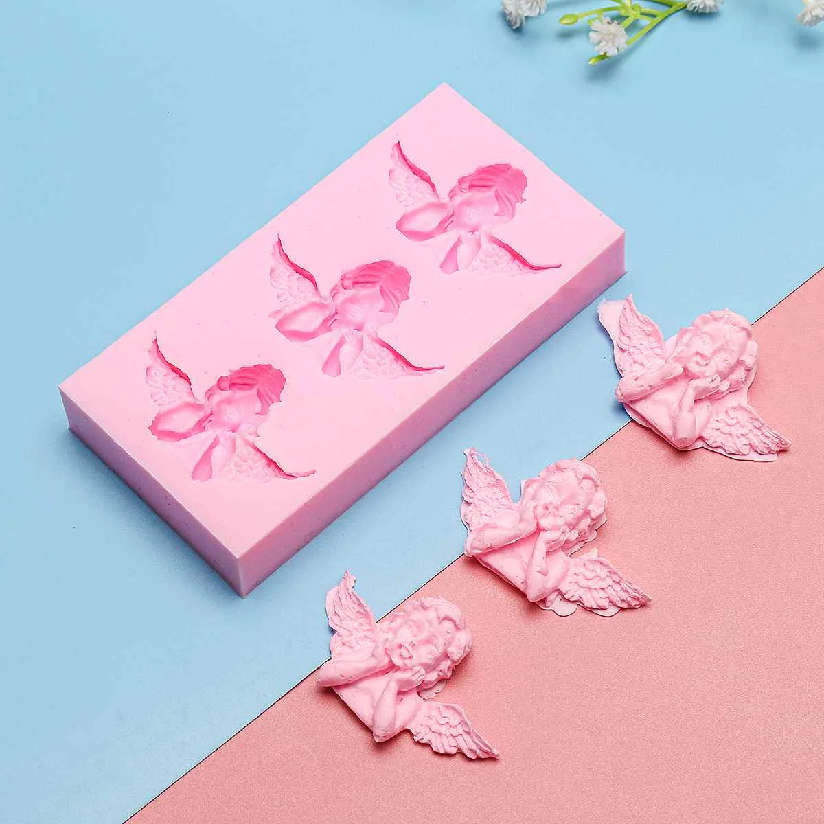 3D DIY милый ангел детская форма силиконовая форма для выпечки украшения торта инструменты Конфеты шоколадная глина ледяное желе формы для выпечки