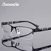 iboode Half Frame Men Business Finished Myopia Glasses Metal Retro Anti Blue Light Myopia Eyewear Frame Women Diopter 0 -1.0~6.0 ► Photo 2/6