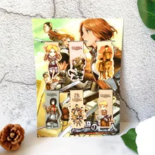 6 шт. Shingeki no Kyojin Аниме Закладка на магните Мультфильм Закладка-магнит ребенок студента Kawaii подарок закладки для офиса канцелярские принадлежности
