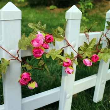 

220cm Artificial Flower Vine Garland Rose Flowers Wedding Vine Autumn Cane Home Decorative Wall Rattan Plants Decor Fake flower