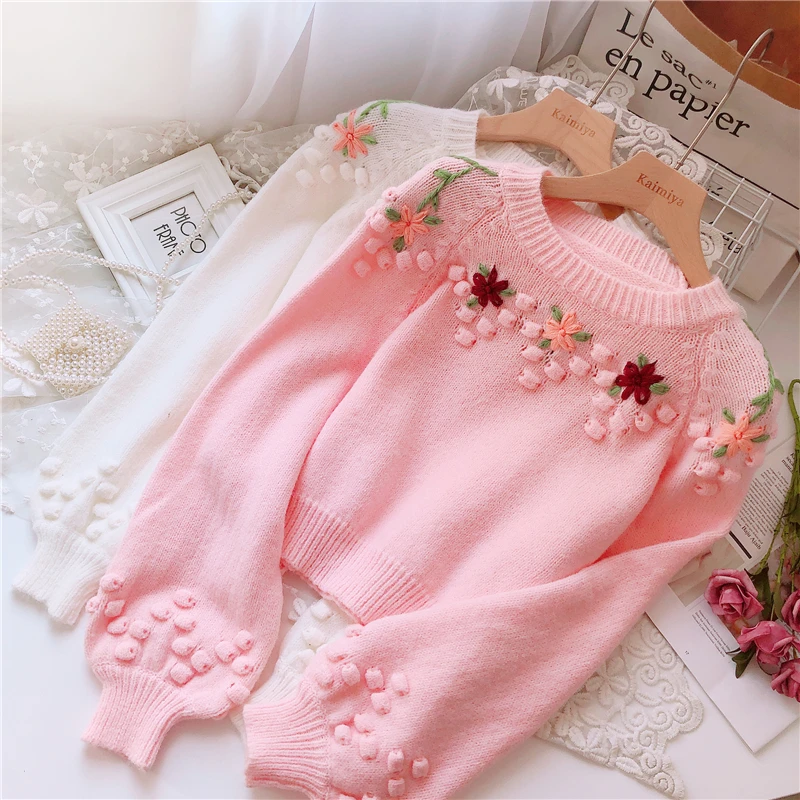Japaneae Winter Jumper Sweater Girl Sweet Loose
