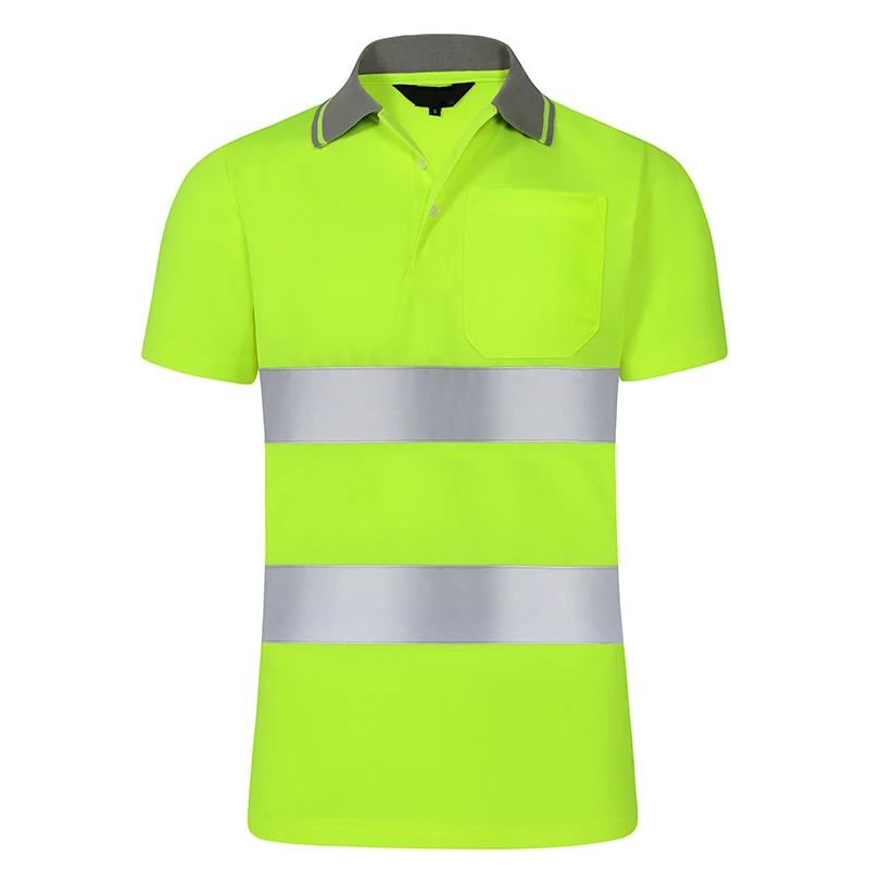 Night Work Reflective Safety Short Sleeved T-shirt Quick Drying Protective Clothes For Construction Workwear men t shirts