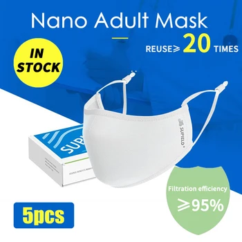 

2020 In Stock Reusable Face Mouth Mask Reuse 100 times Adults Safety Washable Multiple-use Cotton Nano Masks Windproof