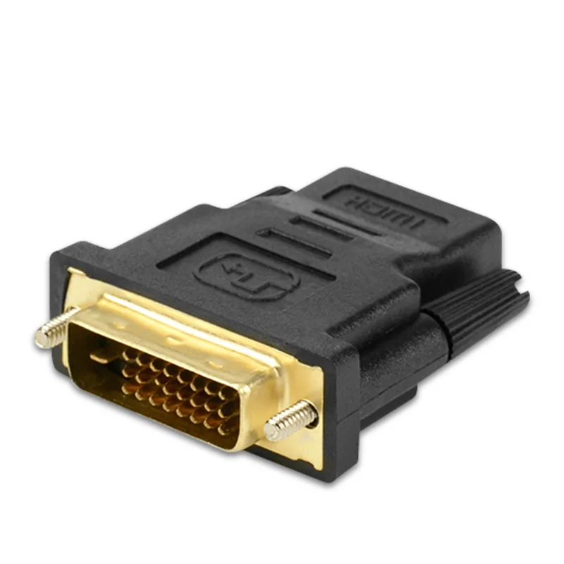 HDMI Женский к DVI D 24+ 1 Pin Мужской адаптер конвертер HDMI DVI кабель переключатель для ПК для HD tv PS3 проектор lcd tv Box tv - Цвет: Black