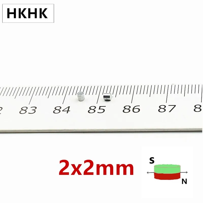 HKHK 100 10000 шт Мини Магнит Dia. 2x2 мм магнитный датчик 2 x Сильный стандарт мм|Магнитные