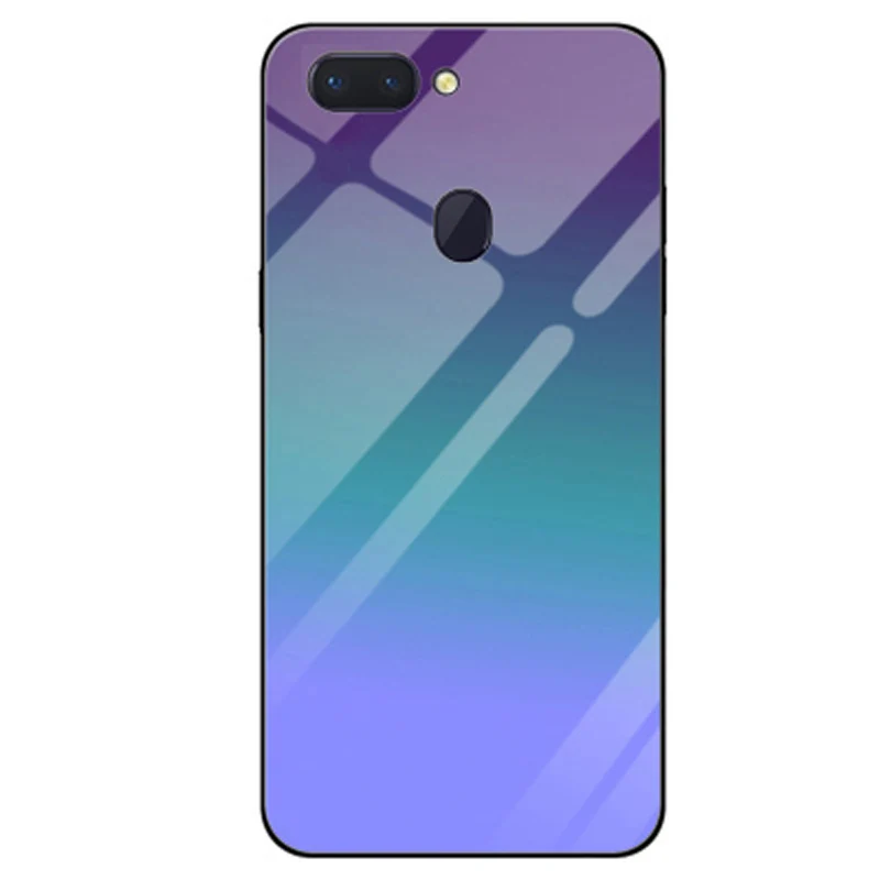 For OPPO R15 case R15pro tempered glass phone back cover For OPPO R15 pro casing OPPOR15 R 15 pro Gradient glass cases shell