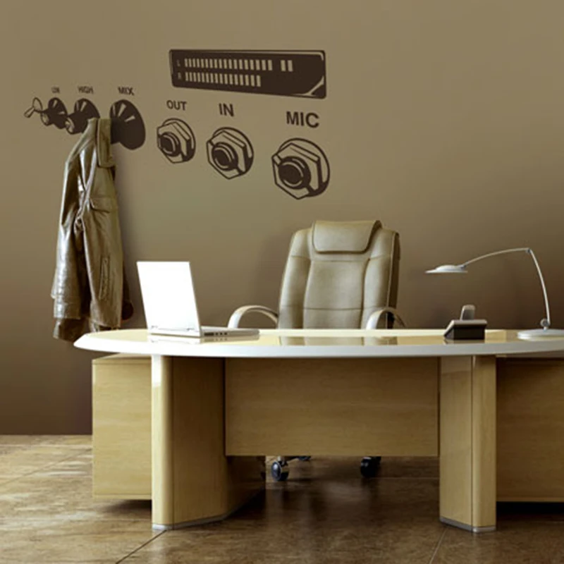 Large Amplifier Head Music Mic Wall Sticker Jazz Rock Music Note Wall Decal Kid Room Office Bedroom Vinyl Decor (2)