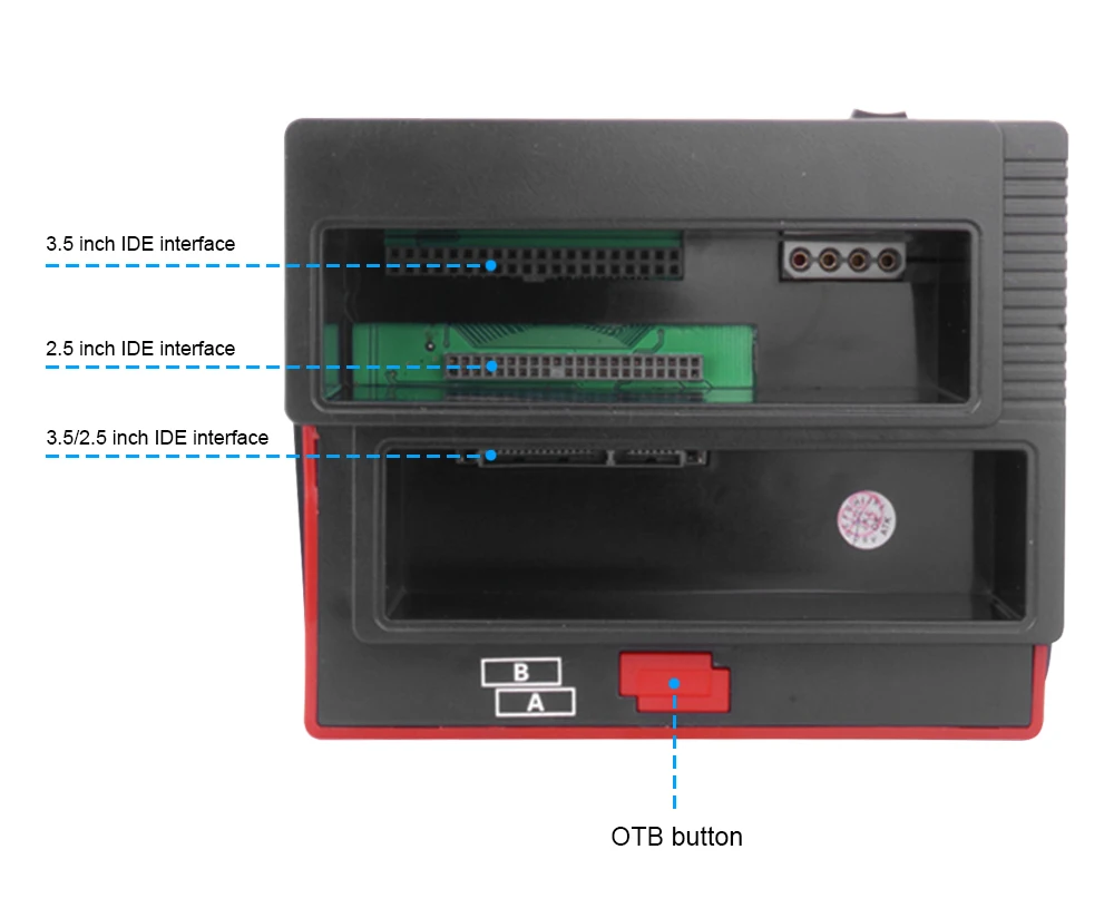 Clone HDD 2.5/3.5" SATA IDE HDD Docking Station Enclosure USB 2 ports USB 2.0/Type C Hub MS/M2/XD/CF/SD/TF Card Reader