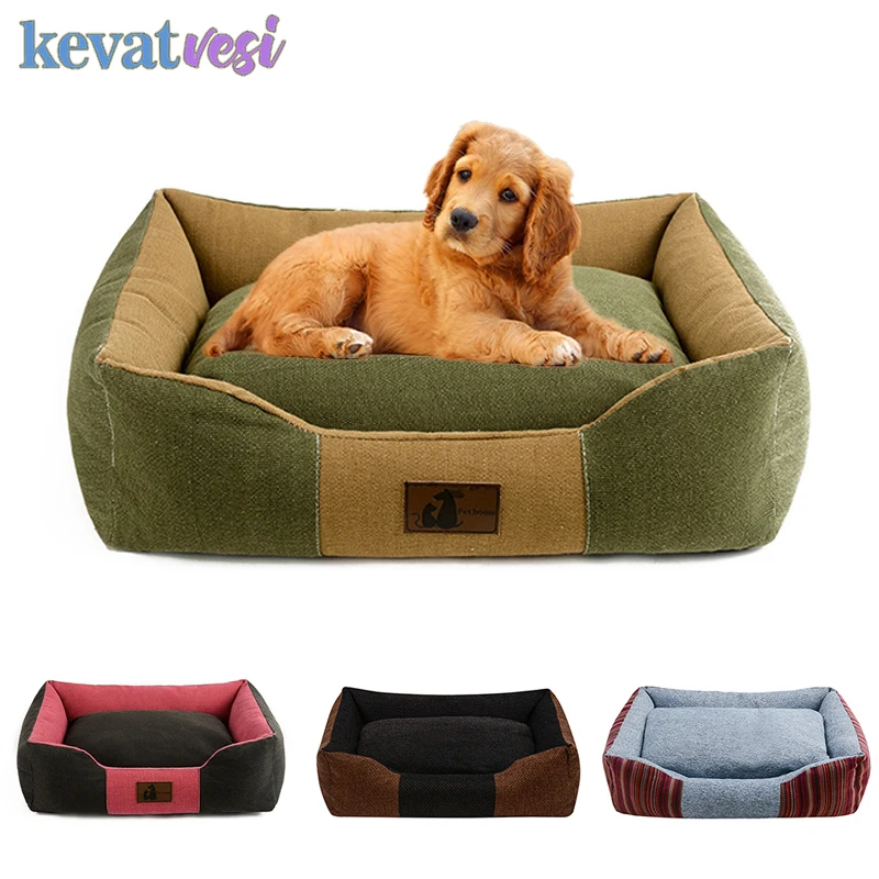 

Dog House Warm Thicken Kennel Canvas Durable Cat Dog Sleeping Pad Breathable Bed Mat Washable Soft French Bulldog Pet Sofa