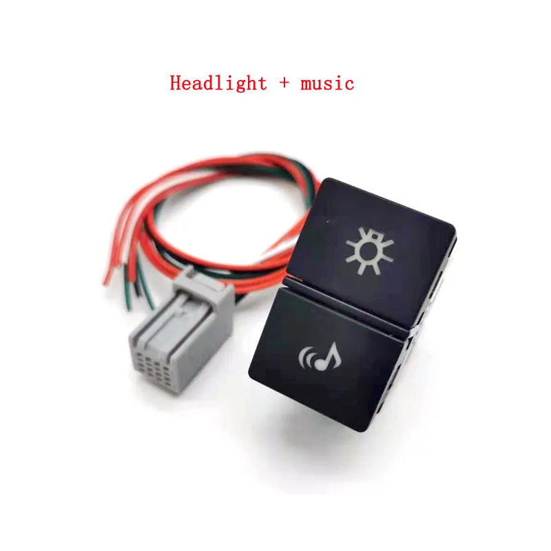 1pc Dual Key Switch Dual Switch Fog Lights Music Power Supply Bsm