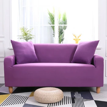 

Lychee Stretch Sofa Cover Solid All-inclusive Couch Cover Universal Sectional Slipcover for Living Room