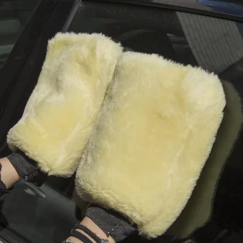 

Wool Car Wash Glove Wipe Vehicle Wax Glove Clean Polishing Automobile Articles Lint Bear Paw Car Wash Glove