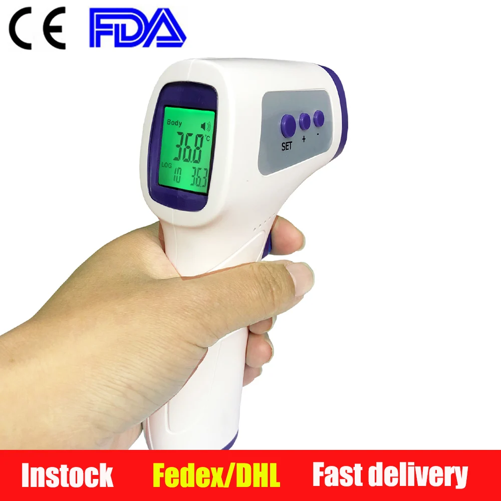 

IR Led Digital Infrared Forehead Body Fever Thermometer Gun Non-contact Temperature Measuring No Touch For Kids Adlut