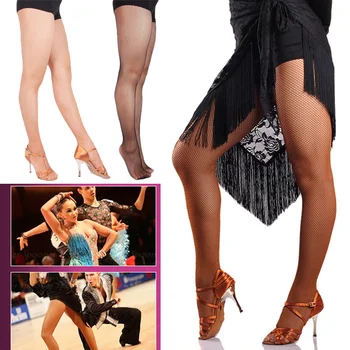 

Tights Fishnet Profesional Pantyhose Latin Dance Seemless Solid Color Stockings H66