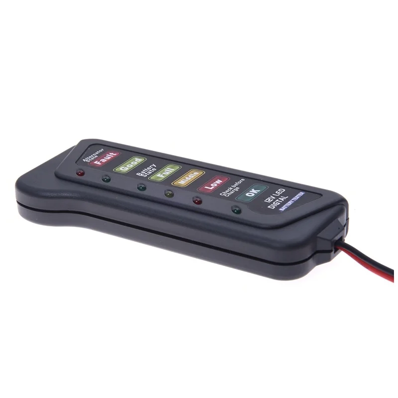 12V Цифровой Батарея/Генератор тестер с 6-светодиодный свет Дисплей