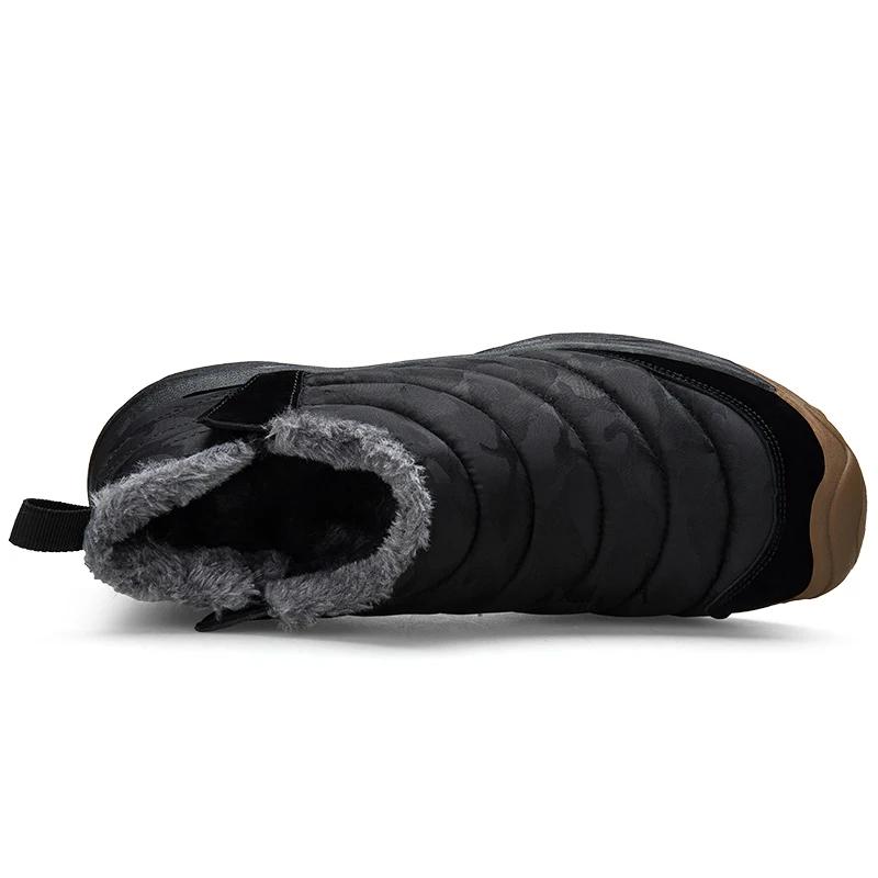 Мужские ботинки; Мужская зимняя обувь; Теплые ботильоны; botas hombre; зимние ботинки; плюшевые зимние кроссовки без застежки; большие размеры 38-46