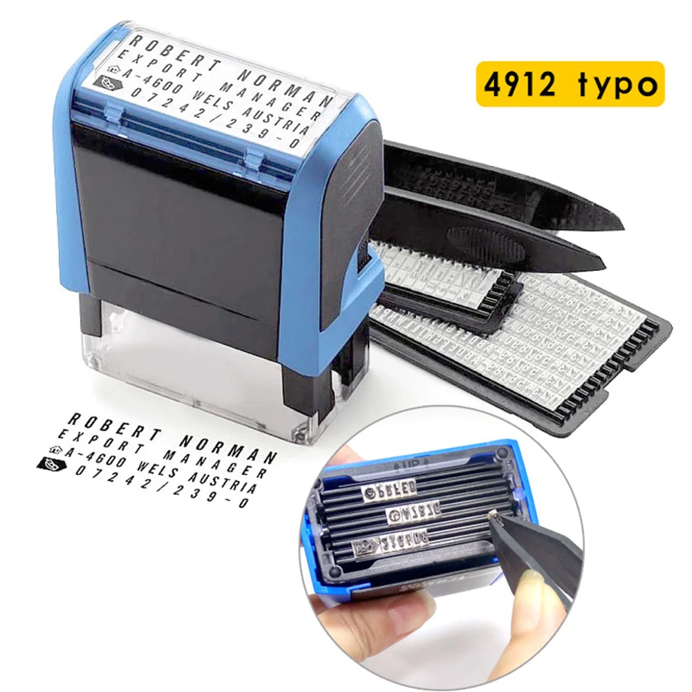 personalizado auto-inking nome de endereço comercial artesanato stamper acessórios