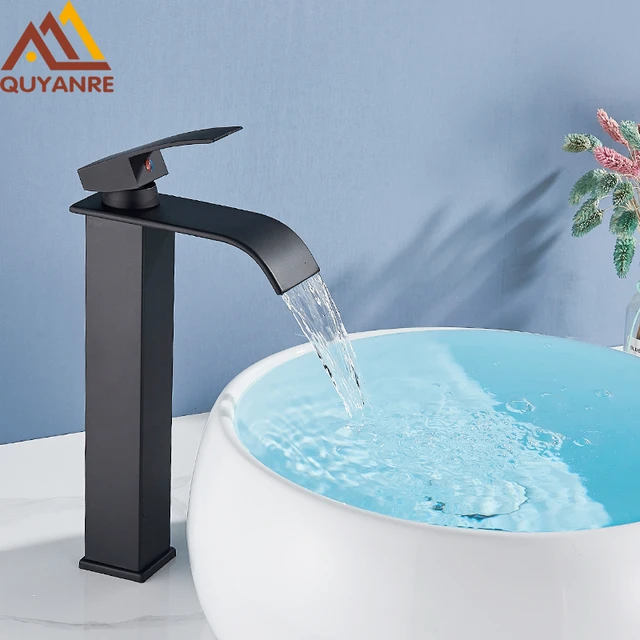 Robinet mitigeur d'eau chaude et froide à poignée unique, robinet de lavabo  de salle de