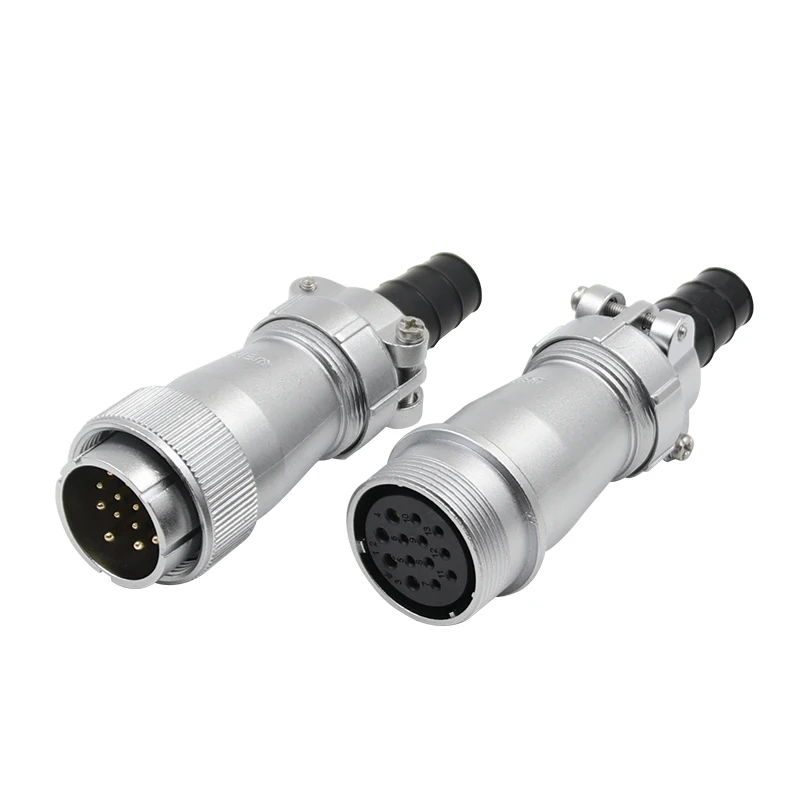 WF32 TI+ZI M32 Waterproof 4 6 8 10 11 13 19 Pin IP67 Industry Aviation Electrical Connector In-line Cable Wire Power Connectors |