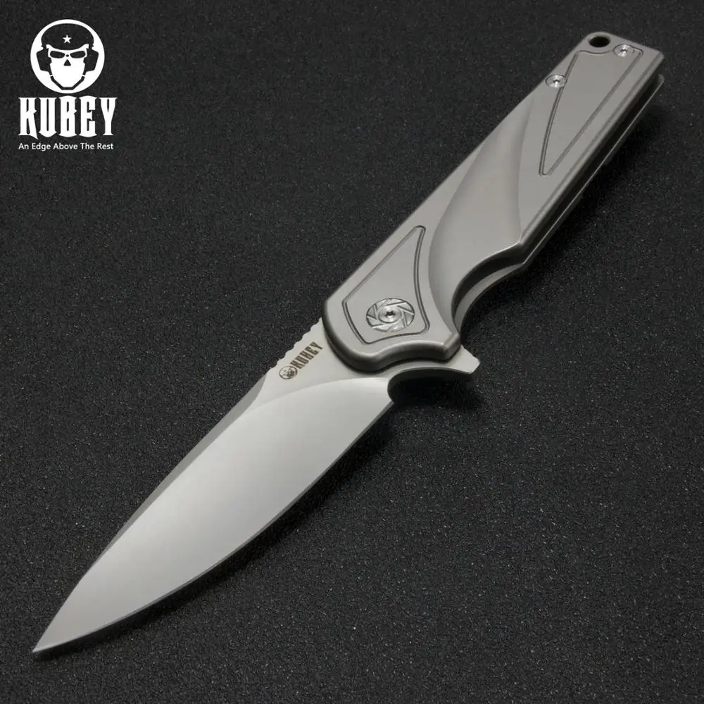 KUBEY KU232TI складной тактический нож ручка из титанового сплава и лезвие D2