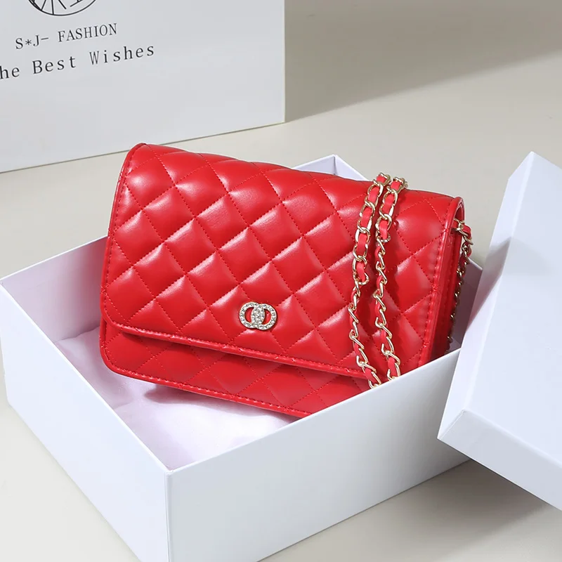 PU Leather Shoulder Bag for Women 2021 Simple Luxury Solid Color Crossbody Bag Ladie Design Fashion Handbag and Purses