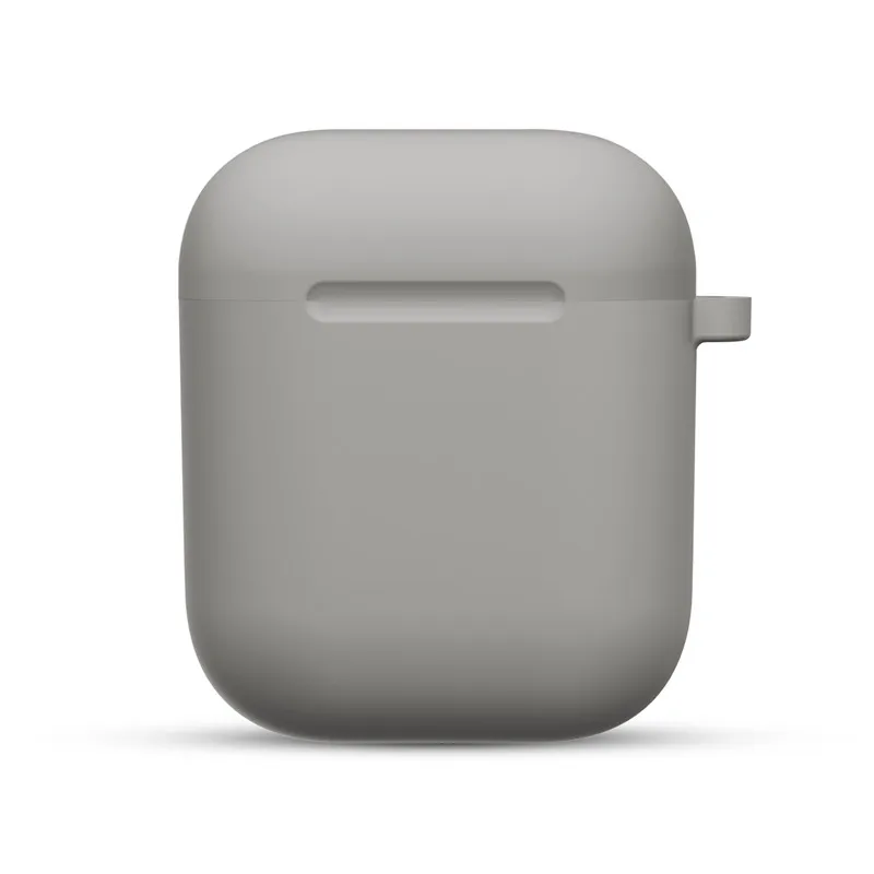 Dark Gray Силиконовый чехол для Apple Airpods противоударный чехол для Apple гарнитура для Airpods чехол s ультра тонкий Air Pods защитный чехол Аксессуары - Цвет: Dark Gray