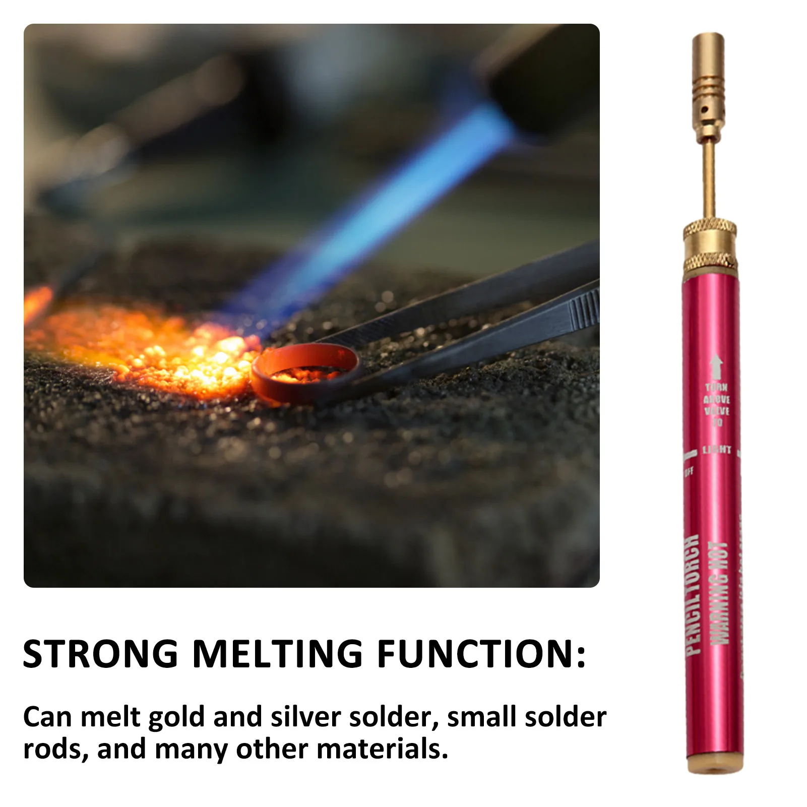 Welding Torch Kitchen Igniter Portable Flame Jet Pen Welding Torch Small Air Blow Portable Pen For Outdoor BBQ Cigar Bake
