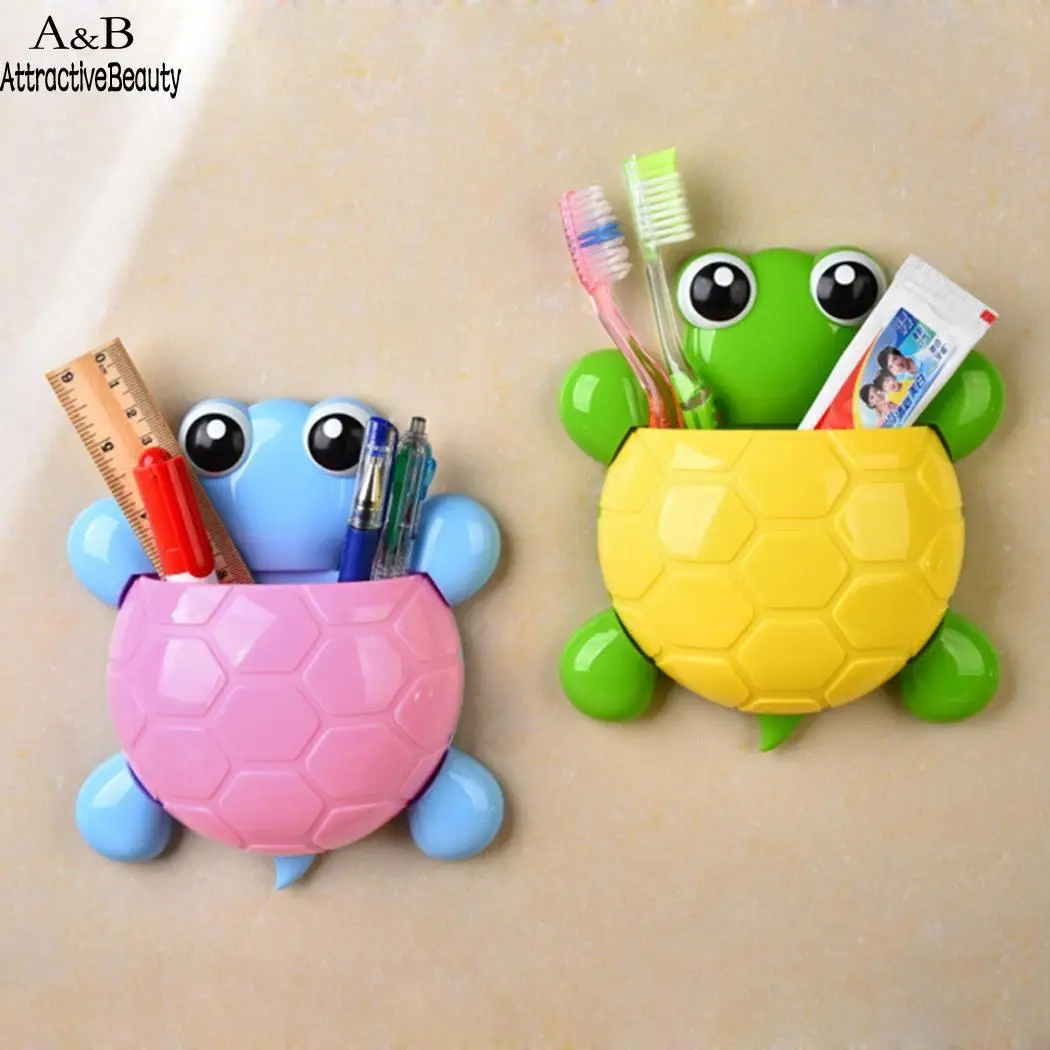 

Creative Cute Turtle-shape Toothbrush Holder Strong cup 95g Cartoon Suction Cup Storage Rack
