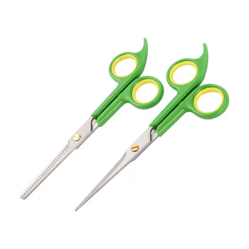 

2pcs Professional Plastic Hair Scissors Useful Practical Durable Hairdressing Supply Barber Accessory Haircutting Tool for Pet H