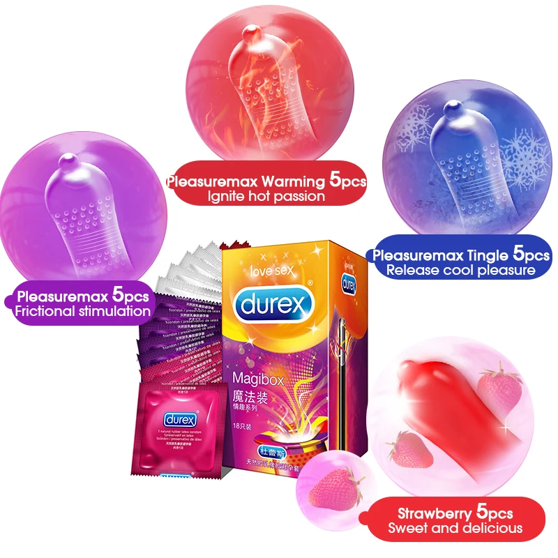 Презервативы Durex Magibox XXL большого размера 56 мм ребристые презервативы в горошек с