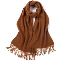 Winter Pure Long Cashmere Scarf Women Luxury Brand Real Cashmere Scarf Warm Thick Soft Solid Shawl Ladies Wrap - Image 6