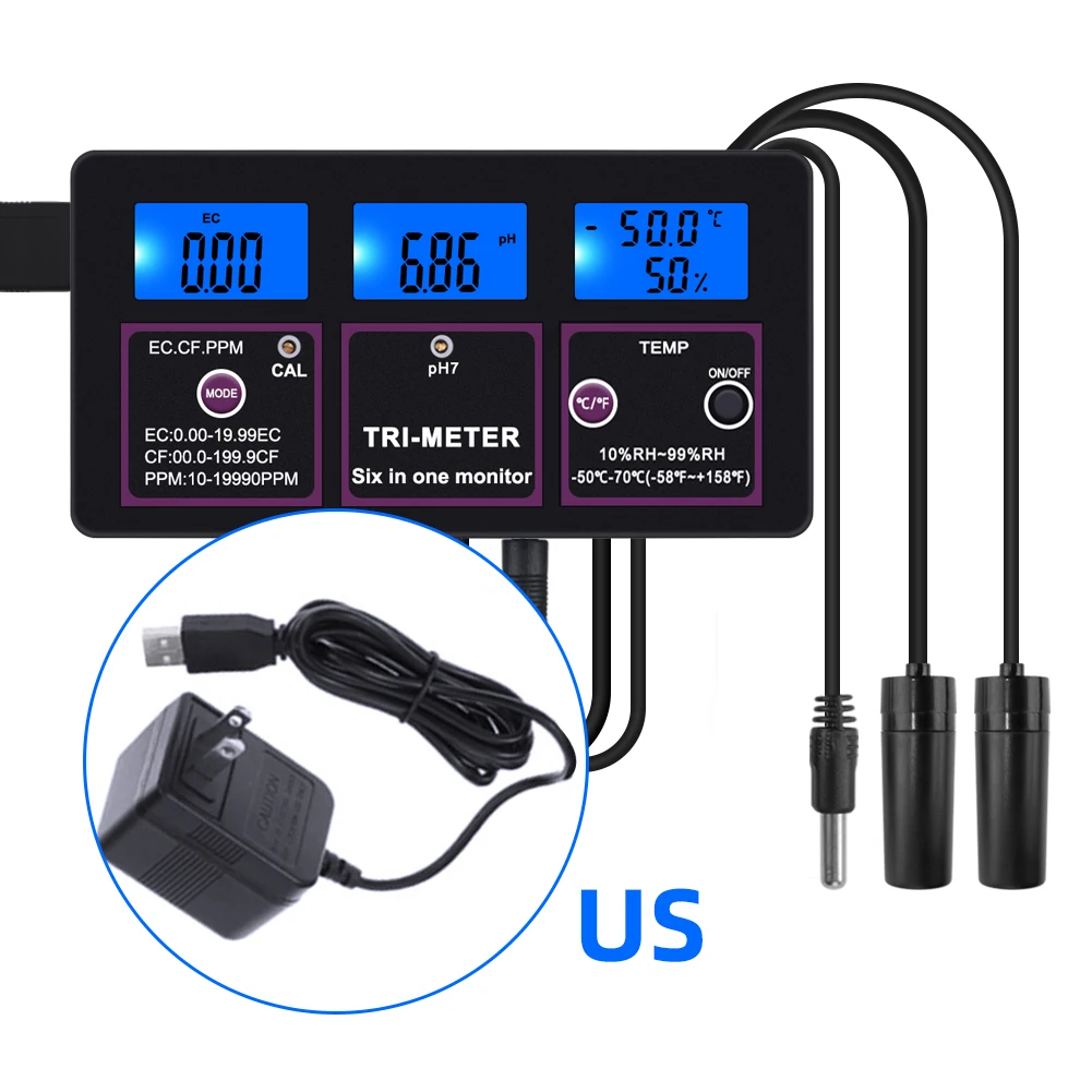 temperatura 6 em 1 monitor de qualidade